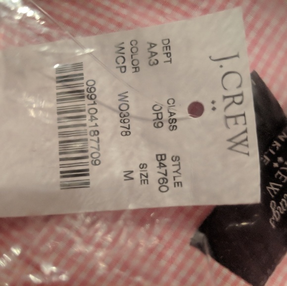 J.Crew Pink Pattern Winkle-Free Men's Dress Shirt - Picture 5 of 5